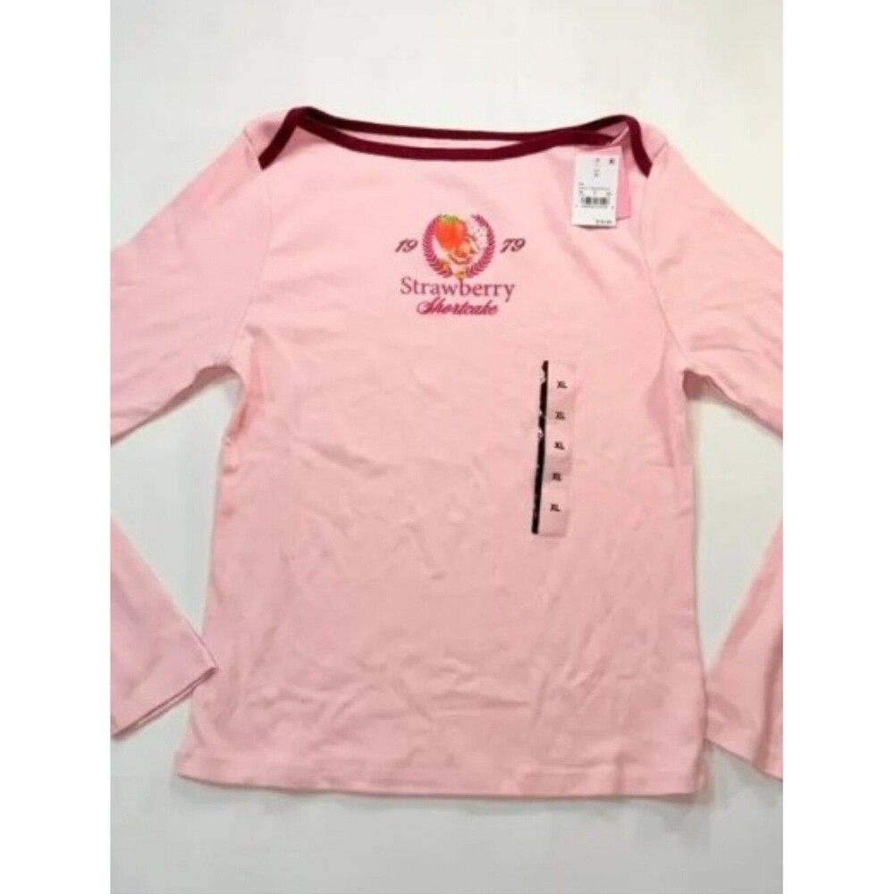 NWT Target Strawberry Shortcake 1979 Long Sleeve Top Pink XXS Trendy Y2k Graphic